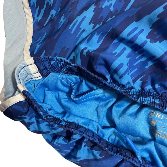 Nike Athletic Shorts Youth Girls XL Blue Tempo All Over Print Running Gym 805574 - Picture 8 of 12